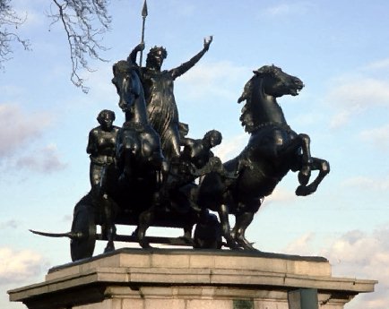Statue of Boadicea with her daughters, River Thames, London